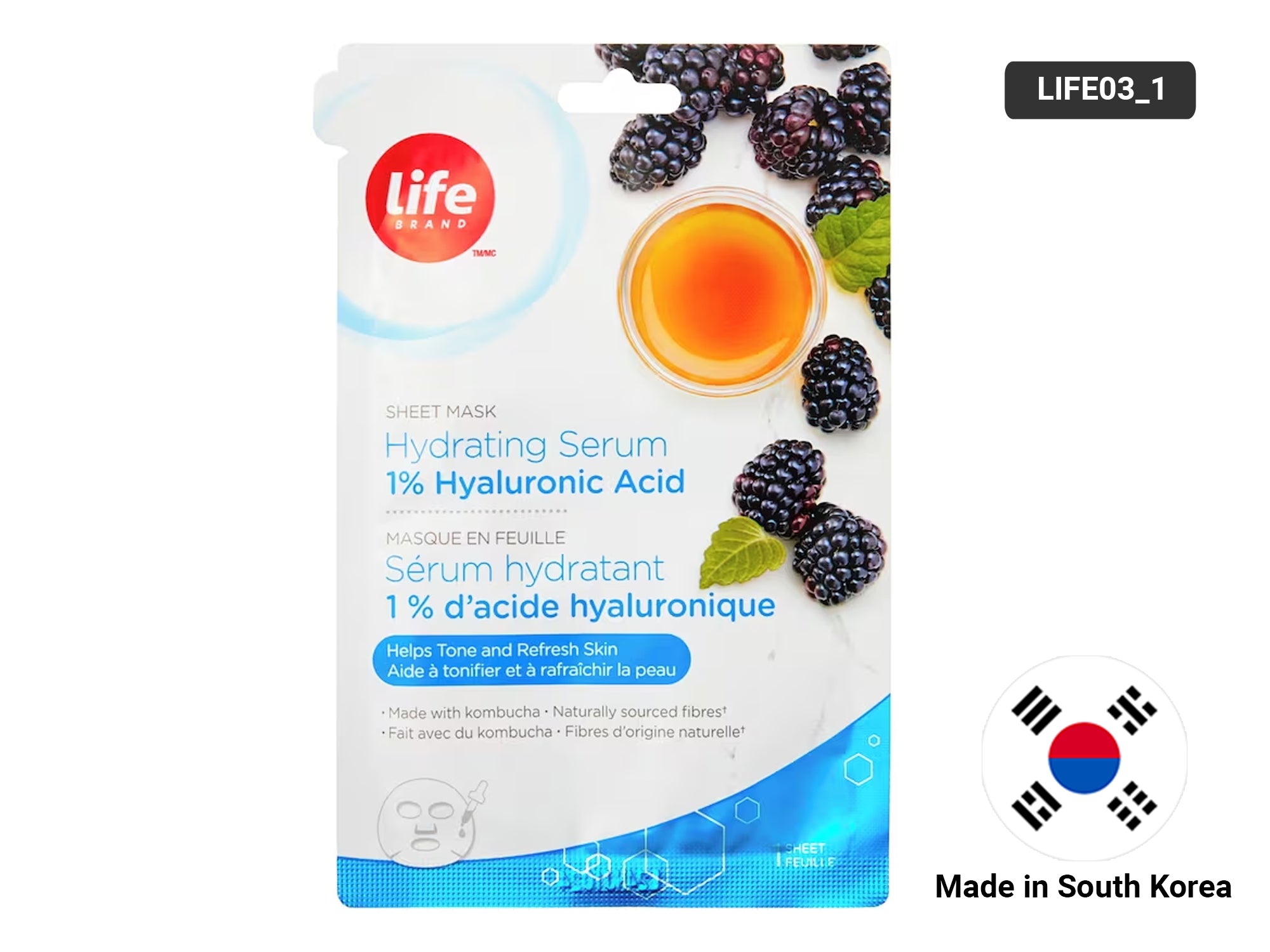 Life Brand Hydrating Serum Hyaluronic Acid Sheet Mask 1 Sheet in Sri Lanka